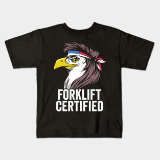 Forklift Certified Funny Forklift Driver Kids T-Shirt